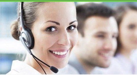 Customer service agent on phone